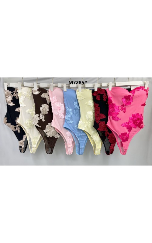Body bustier détail broderie florale