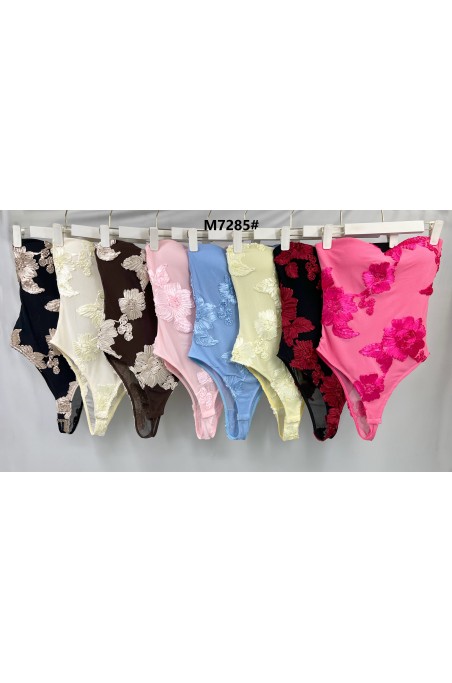 Body bustier détail broderie florale