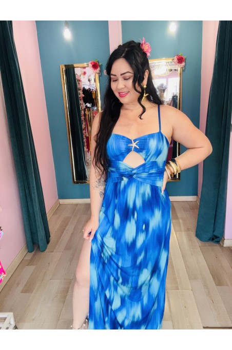 Robe imprimée avec bijou étoile de mer