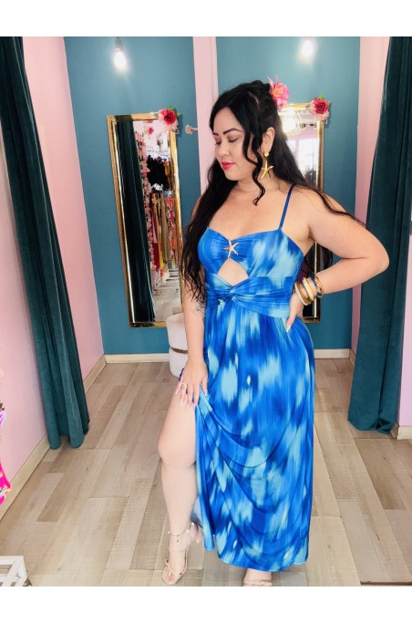 Robe imprimée avec bijou étoile de mer