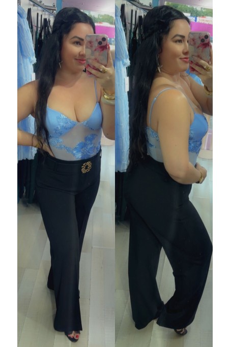 Body transparent détail broderie