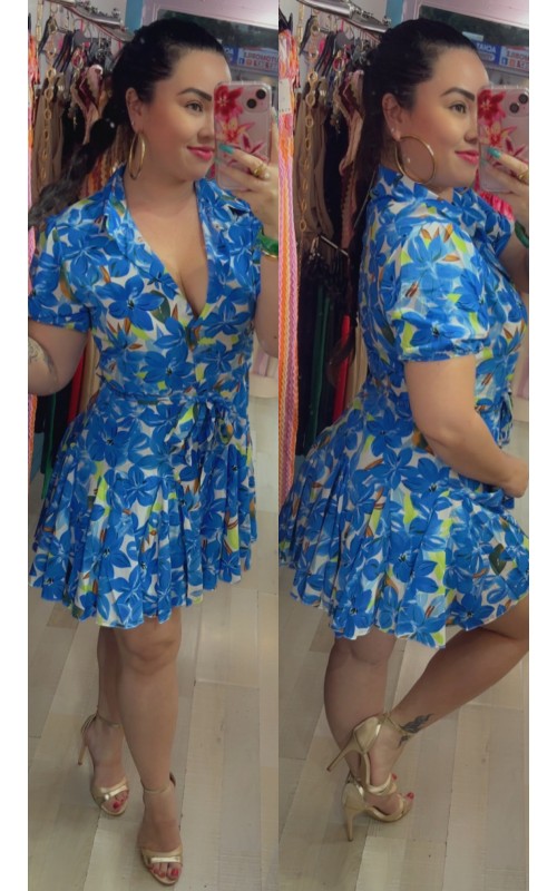 Robe chemise cintrée volante