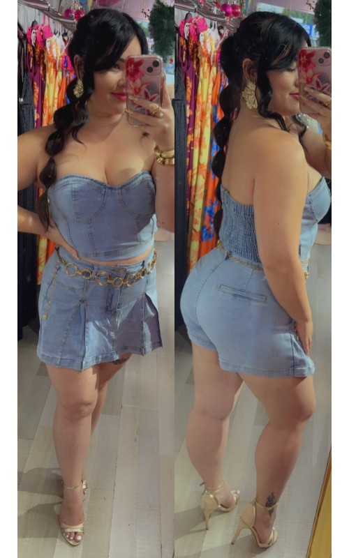 Ensemble jupe/ short jeans