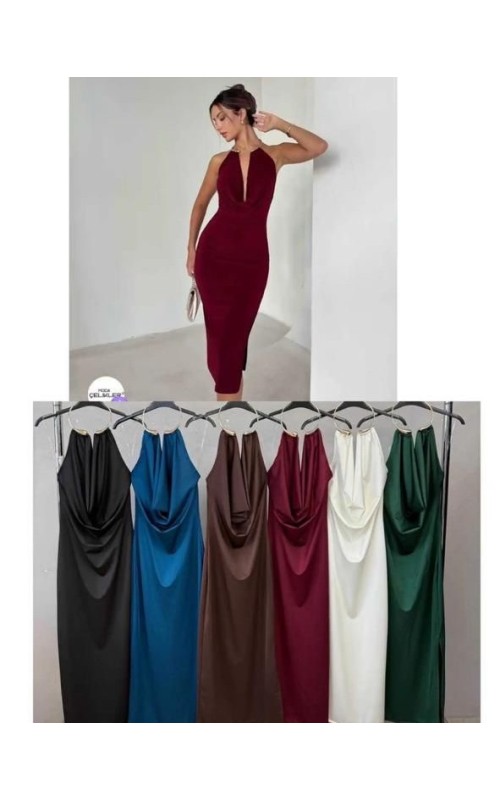 Robe moulante avec collier