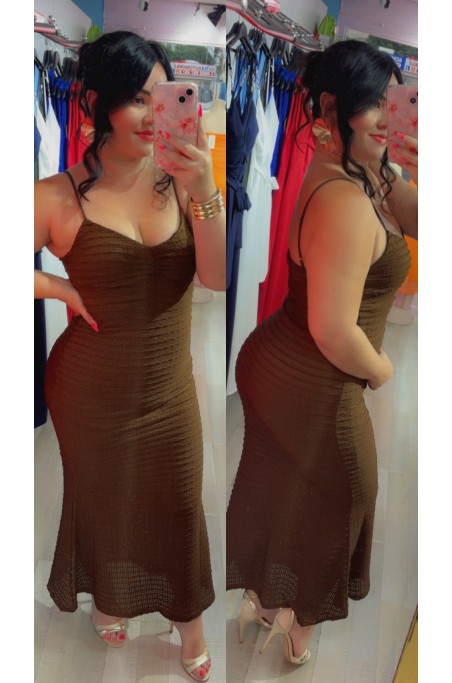 Robe texturée coupe sirène