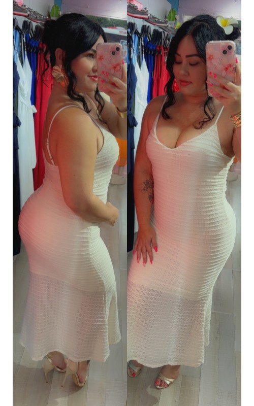 Robe texturée coupe sirène