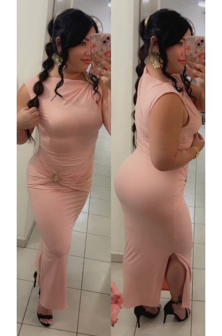 Robe détails anneaux dorés