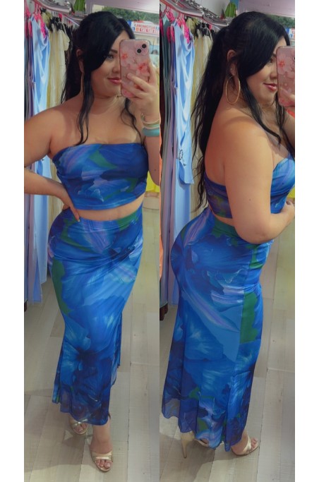 Ensemble jupe imprimé floral
