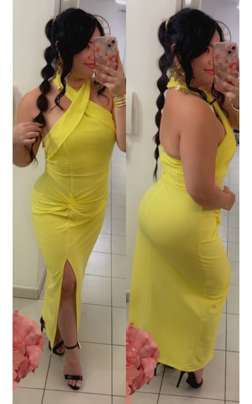 Robe dos nu croisé