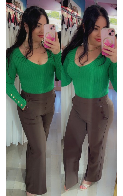 Top pull col en V