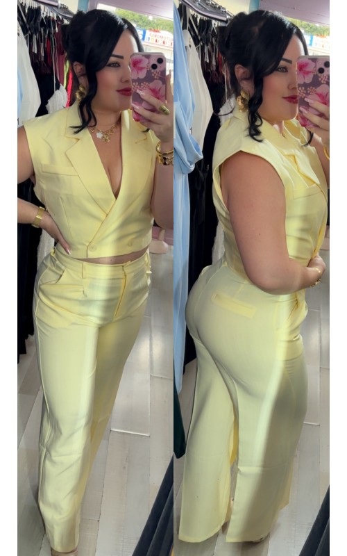 Ensemble tailleur gilet et pantalon