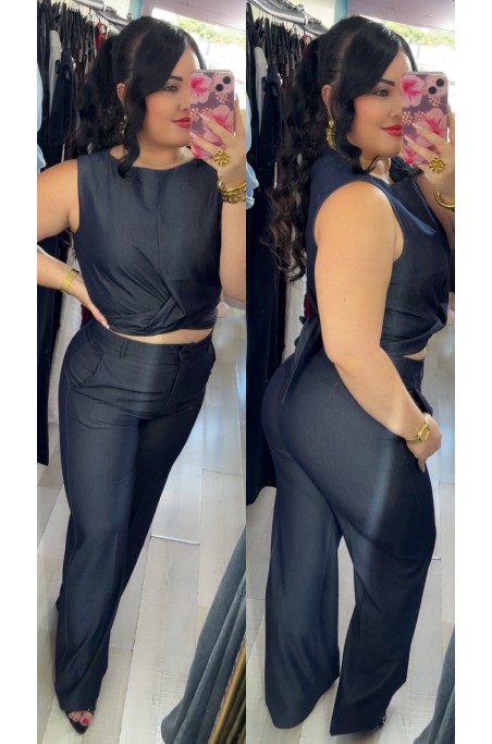 Ensemble tailleur effet jeans