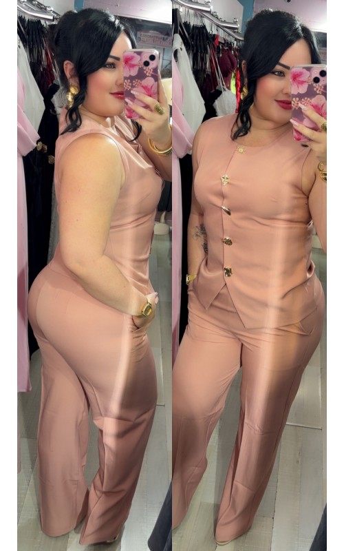 Ensemble tailleur avec gilet long