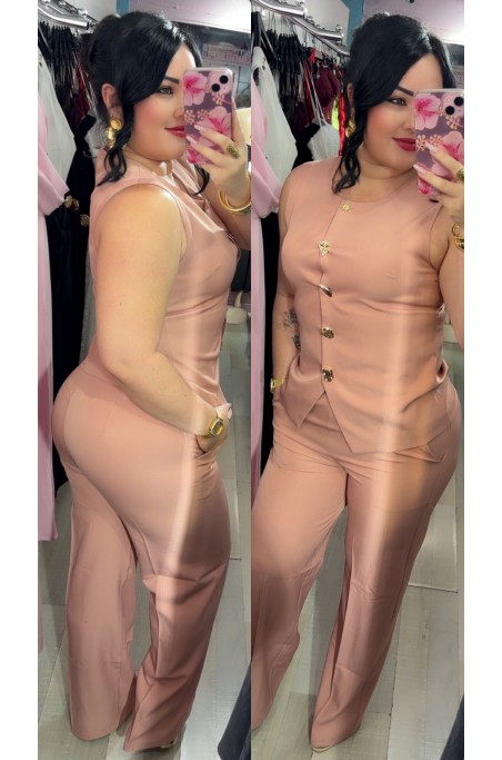Ensemble tailleur avec gilet long