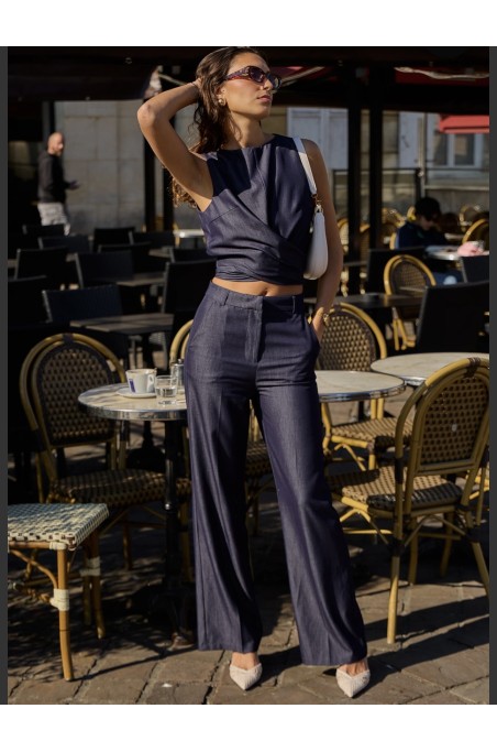 Ensemble tailleur effet jeans