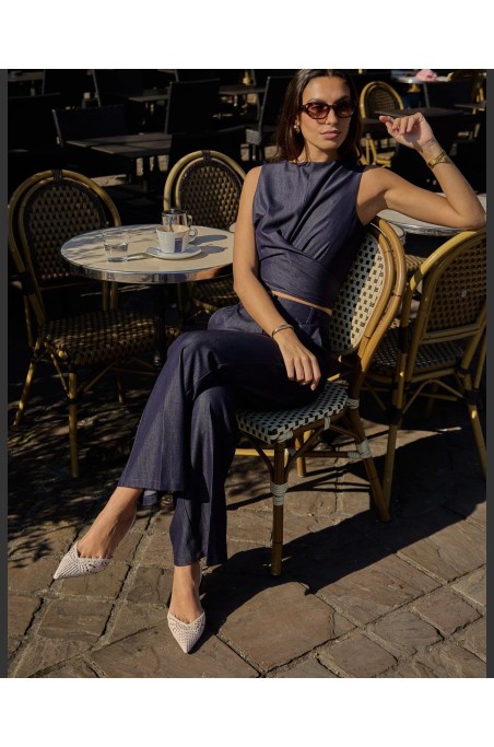 Ensemble tailleur effet jeans