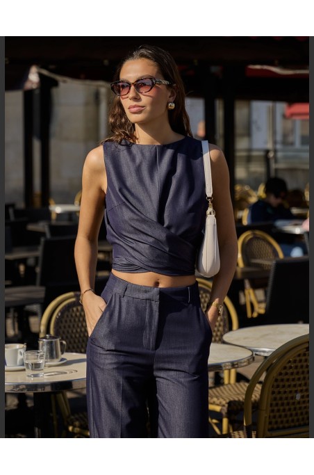 Ensemble tailleur effet jeans