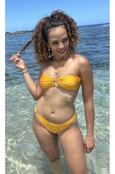 Bikini deux pièces anneau doré